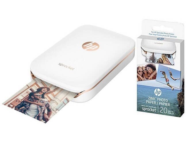HP Sprocket Φωτογραφικός Εκτυπωτής +  Φωτ. Χαρτί Zink 20 Pack 79€ - Public