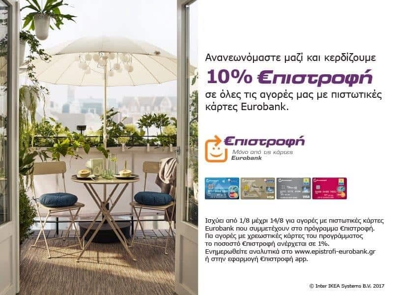 10% επιστροφή στην IKEA για αγορές με πιστωτικές Eurobank