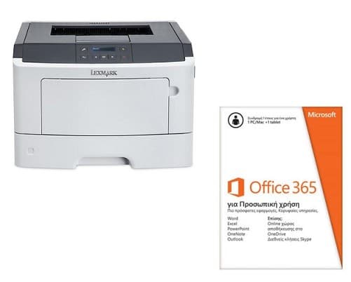 Lexmark MS417dn Εκτυπωτής Laser + MS Office 365 με 79€ στα Public
