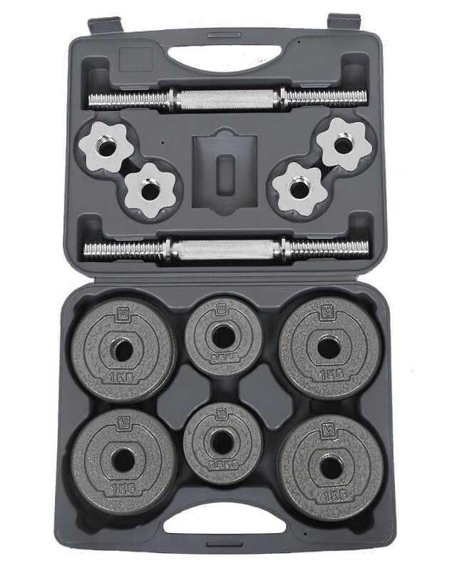 Σετ αλτήρων Live Up 15kg (2x7.5kg) σε βαλιτσάκι 38.40€ @Plus4u.gr