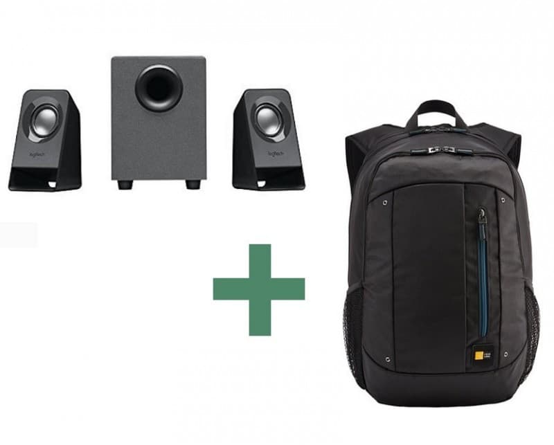 Ηχεία Logitech Z211 2.1 + Τσάντα Laptop Πλάτης Case Logic 15.6" σε 4 χρώματα 20€ - Public