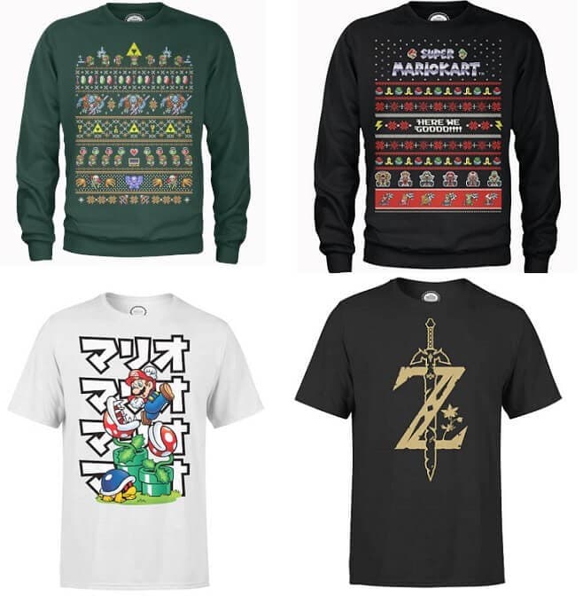 Με κάθε αγορά πουλόβερ Nintendo δώρο T-shirt με ήρωες παιχνιδιών της @ Zavvi