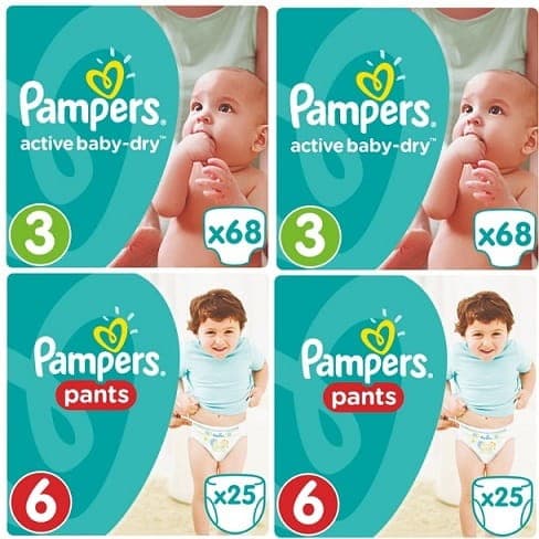 Επιλεγμένες πάνες Pampers 1+1 Δώρο και για αγορές από 20€ επιπλέον 100 πόντοι AB Plus (3,00€) στον ΑΒ Βασιλόπουλο