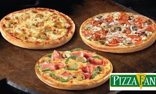 3 πίτσες 8τμχ. με 11€ @Pizza Fan (1 παραγγελία/λογαριασμο)