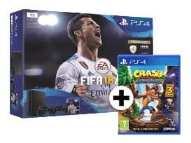 PS4 1TB Black + FIFA 18+ 2o Dualshock 4+ Crash Bandicoot N. Sane Trilogy 339€ - Media Markt