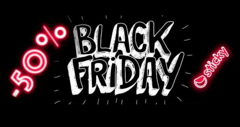 Sticky Black Friday έως 50% σε πίνακες και αυτοκόλλητα