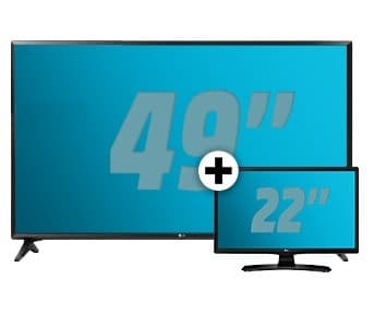 Τηλεόραση LG 49LK5900PLA 49" FHD Smart + TV-Monitor LG 22TK410V 22" FHD 399€ από Media Markt