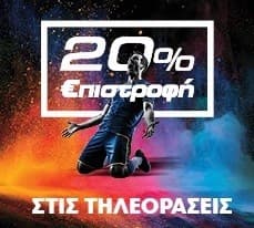20% επιστροφή σε τηλεοράσεις από 499€ για αγορές με κάρτες Eurobank στο Πλαίσιο