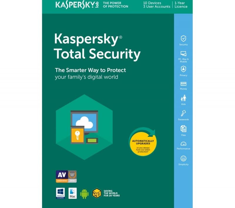 Kaspersky total security 2019 10 άδειες 24€