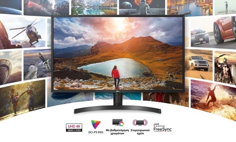 Οθόνη LG 32" 32UK550-B 4K HDR (pricematch Kotsovolos)