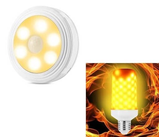 Φωτάκι νυκτός LED + λάμπα LED με φλόγα 2,61€ στο Gearbest