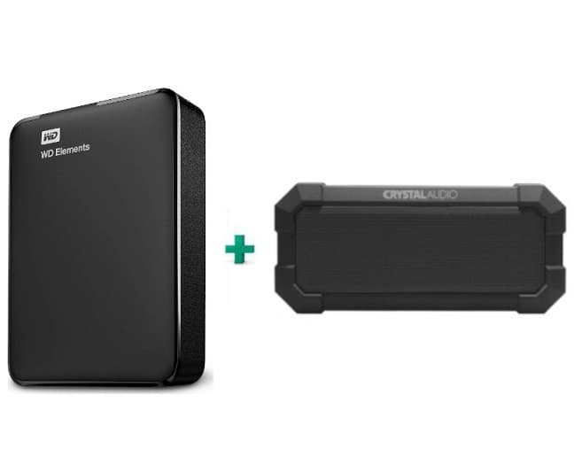 WD Elements Portable 1ΤΒ + Hχείο Crystal Audio Splash 60€ - Public