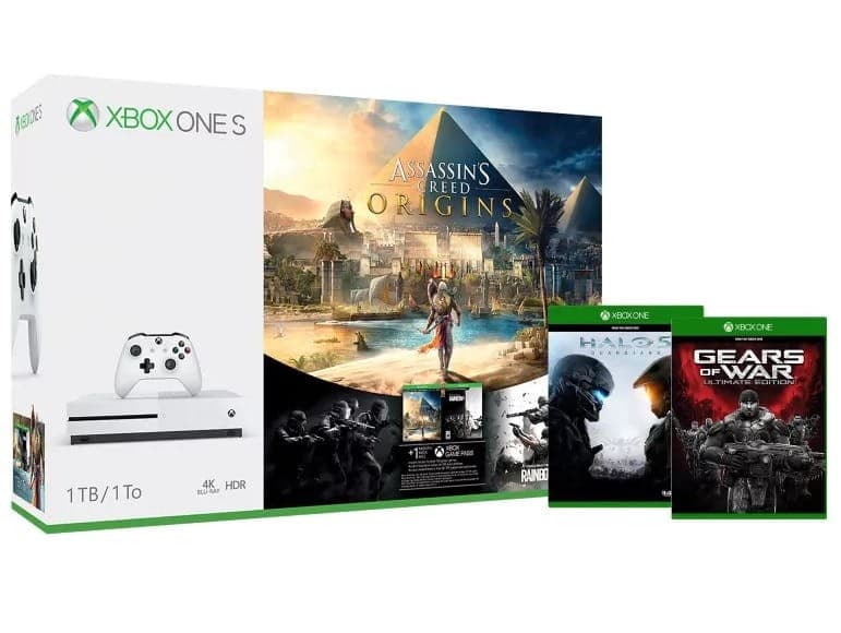 Xbox One S 1TB + Assassin's Creed Origins + Halo 5: Guardians + Gears of War: Ultimate Edition 265€ @ MicrosoftStore.co.uk