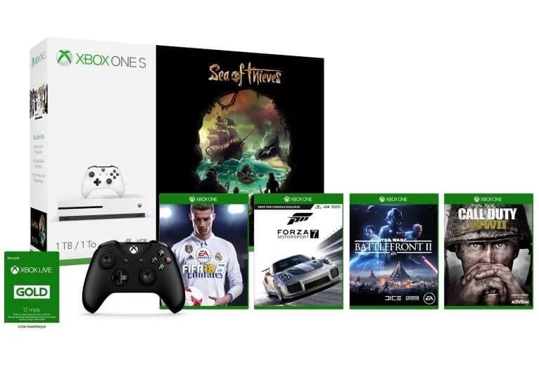 Xbox One S 1TB + 3 παιχνίδια + 2o χειριστήριο + 12 μήνες Xbox Live Gold 299€ @ MicrosoftStore.fr