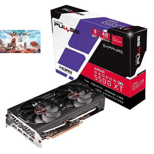 Κάρτα Γραφικών Sapphire Radeon RX 5500 XT Pulse 8GB + Godfall (PC Game, ψηφιακό) 179€ - Πλαίσιο
