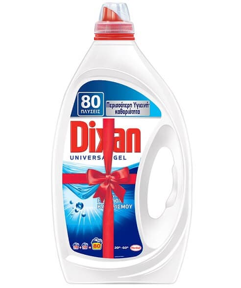 Dixan Gel Απορρυπαντικό Πλυντηρίου Ρούχων 70Μ+10Μ Δώρο