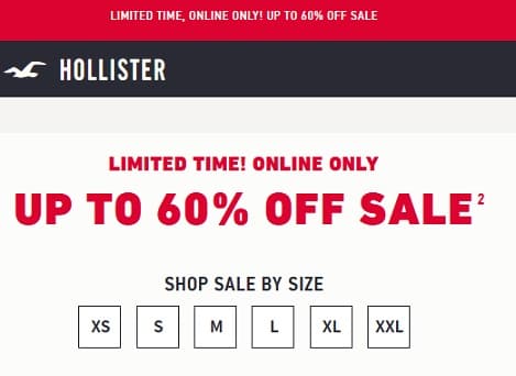 Hollister εως 60% για λίγο