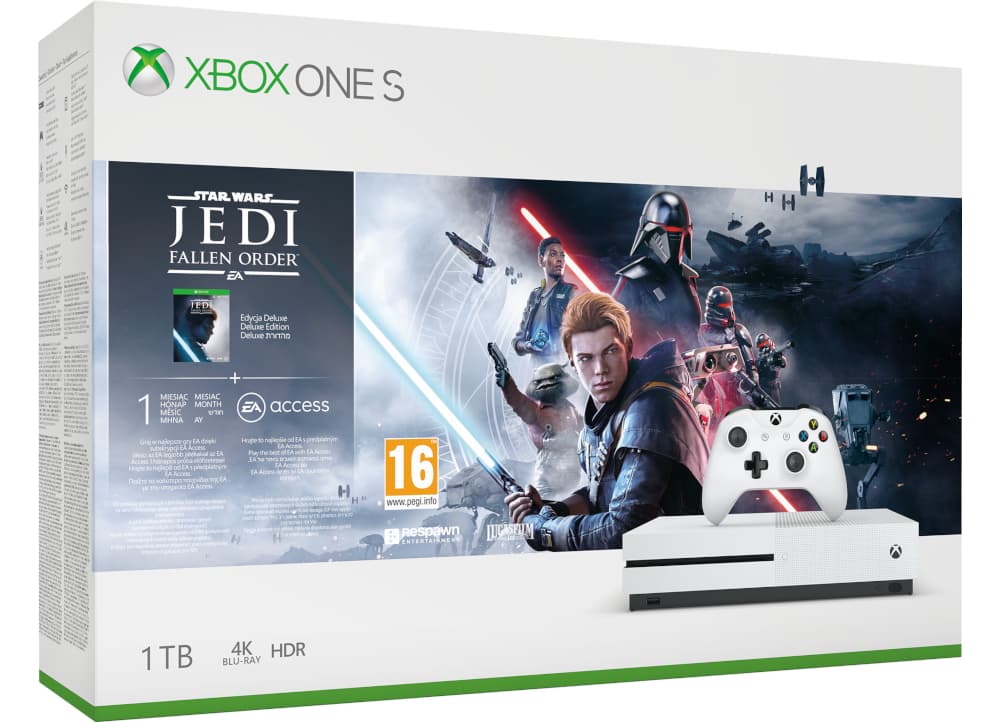 Microsoft Xbox One S White 1TB &amp; Star Wars Jedi Fallen Order 179€ -- Public