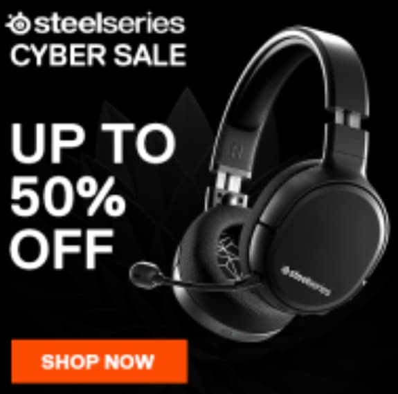 Έκπτωση εώς 50% σε περιφερειακά SteelSeries (χρειάζεται σύνδεση στον λογαριασμό)