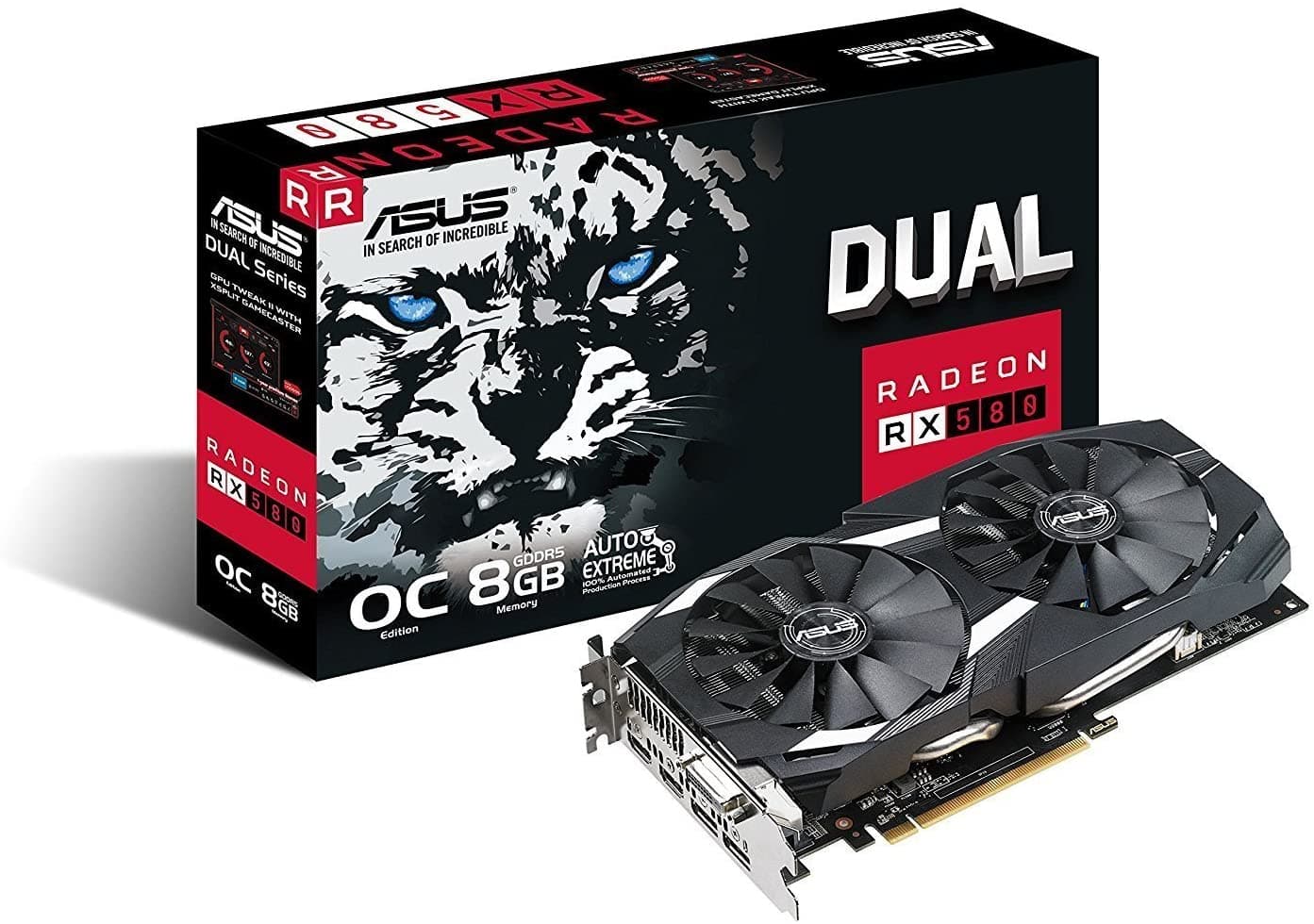 Κάρτα Γραφικών ASUS AMD DUAL-RX580-O8G Radeon RX 580 OC Edition 8 GB