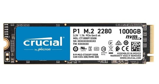 Crucial P1 1TB NVME SSD