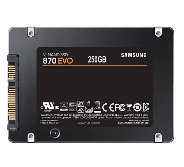 SSD Samsung 870 EVO 250GB (MZ-77E250B/EU) 2.5'' SATA3 με 42.50€ - e-shop.gr