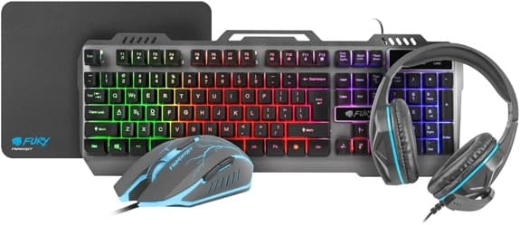 Gaming Combo set 4in1-Fury NFU-1217 Thunderjet-Crazy Sundays