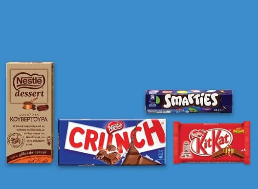 1+1 ( KitKat - Crunch - Smarties &amp; Nestlé Dessert )