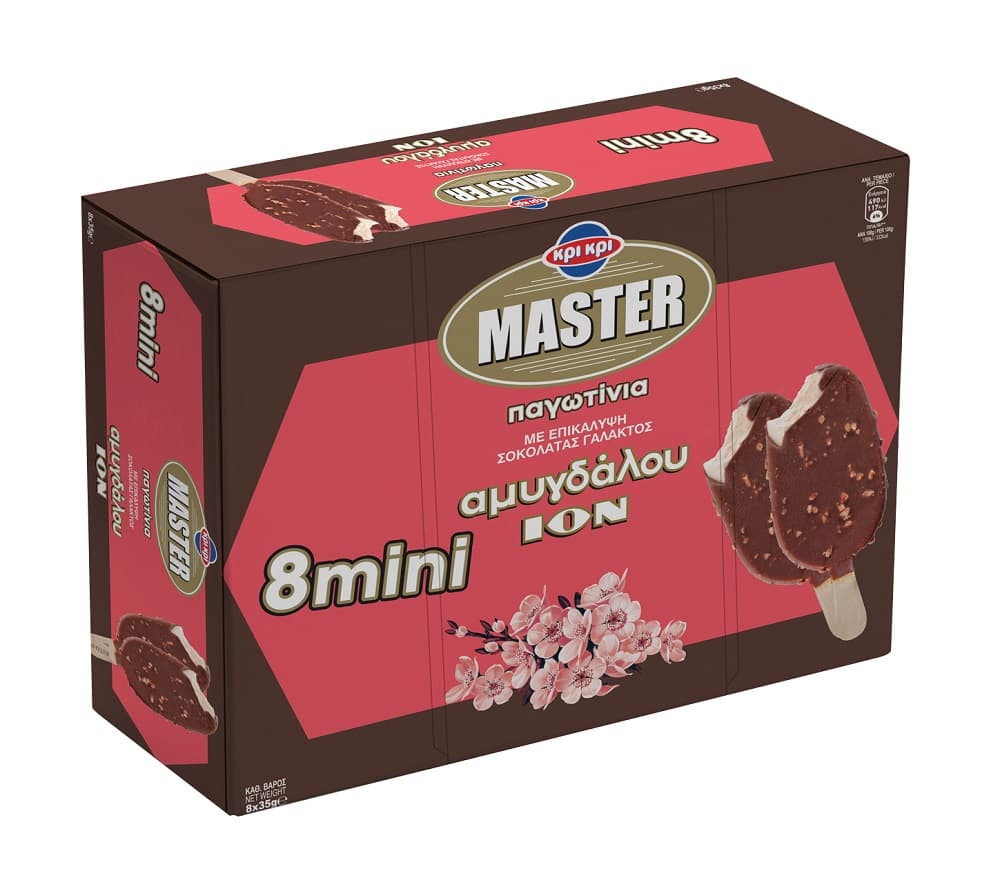 Κρι-Κρι Παγωτό Master Mini ION Γάλακτος 8 τεμάχια 280gr