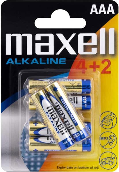 Μπαταρίες MAXELL Alkaline ΑA και 3Α 4+2PACK