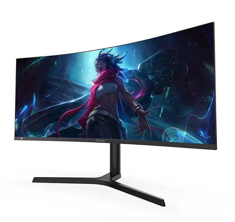 BlitzWolf BW-GM3 34" Curved Gaming Monitor (165Hz WQHD 3440 x 1440 300 cd/㎡ 1500R Curvature 120% sRGB Color)