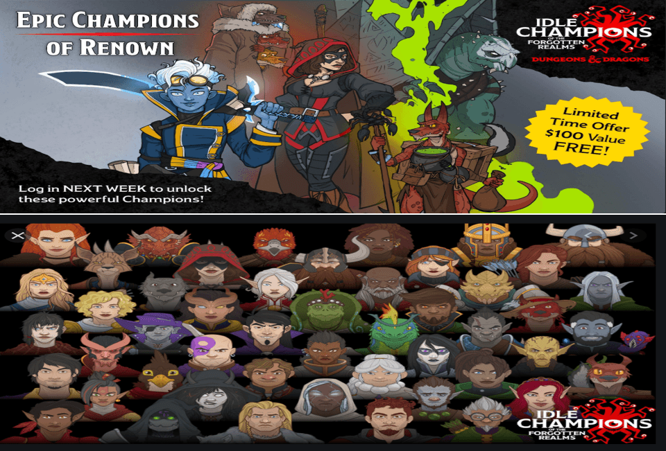 Δωρεάν από 29 Απριλίου έως 06 Μαϊου το Idle Champions of the Forgotten Realms, από την Epic Games