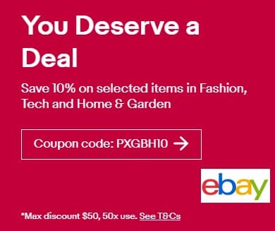10% έκπτωση μια συλλογή προϊόντων στο eBay