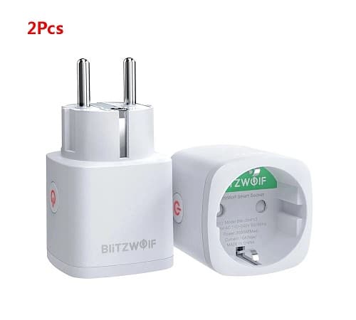 [2 Pcs] BlitzWolf BW-SHP13 ZigBee 3.0 Smart WIFI Socket 16A EU Plug Electricity Metering