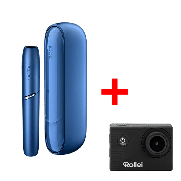 IQOS 3 Duo με 3 πακέτα Heets και δώρο Rollei Actioncam 372