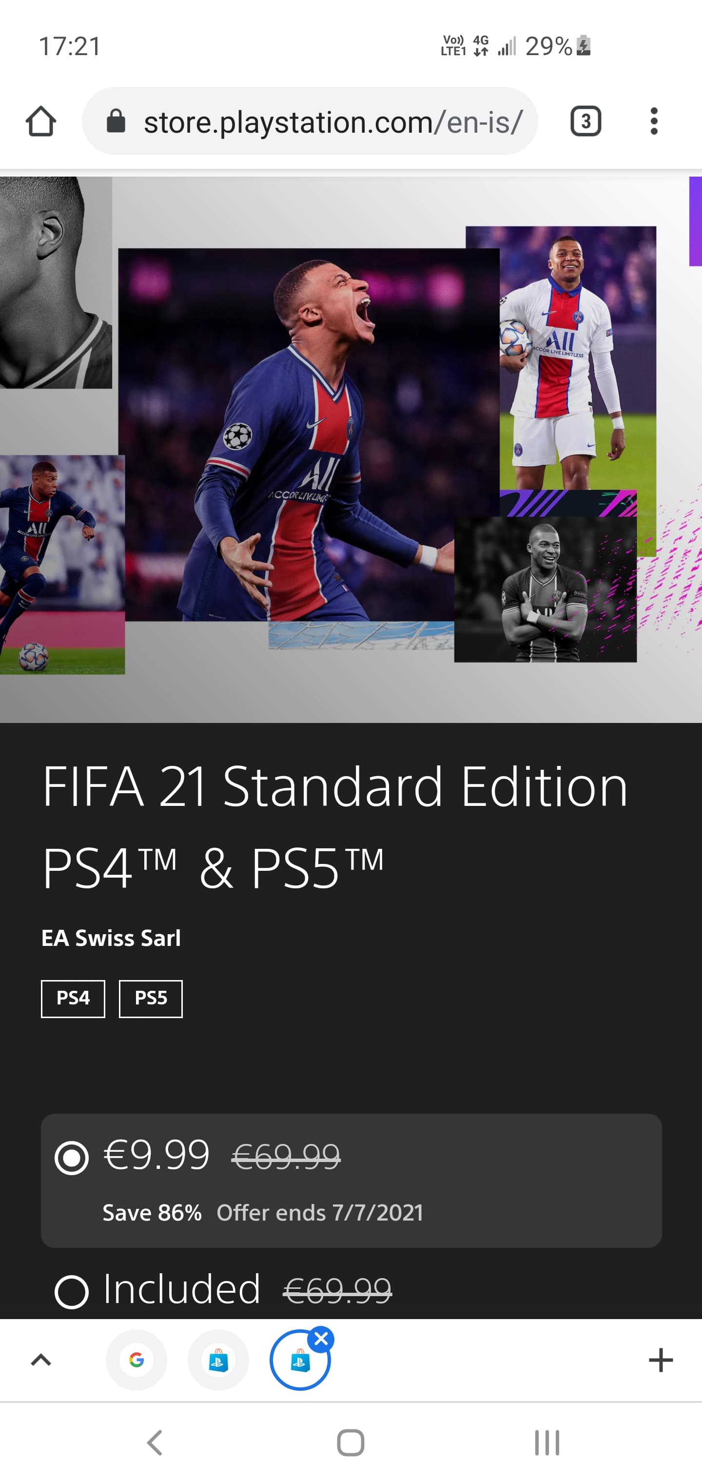Fifa 21 ps4/ps5 9.99€ , NBA 2K21 ps4/ps5 19.49€ Playstation Store