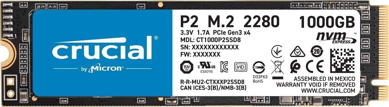 Crucial P2 M.2 NVMe 1TB