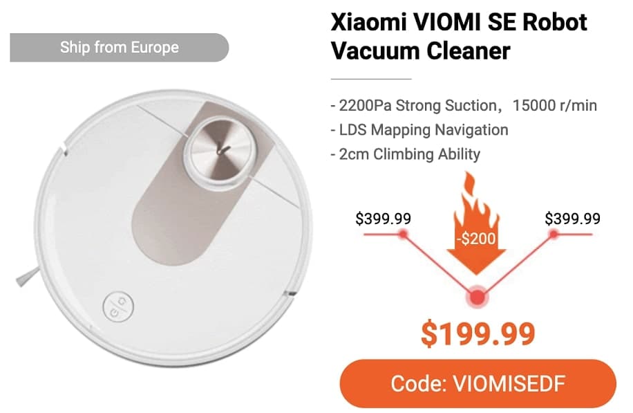 Ρομποτική Σκούπα Xiaomi VIOMI SE