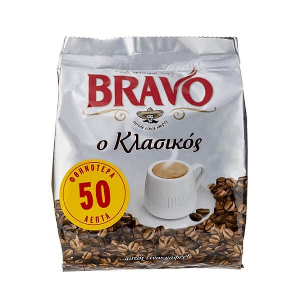 Καφές Ελληνικός Bravo Κλασικός 193g με 1,60€ και με 2 συσκευασίες δώρο 30 πόντοι AB (0,90€)