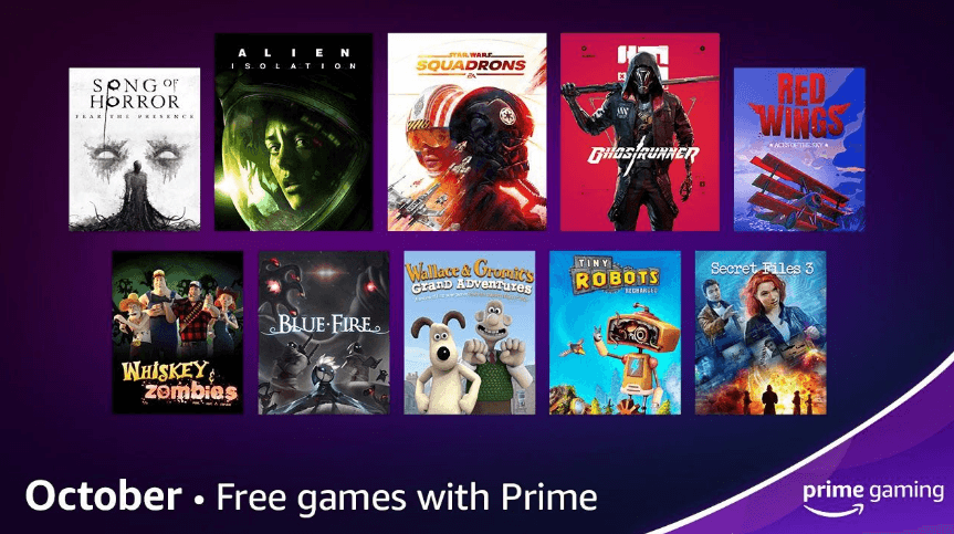 Δωρεάν με το Amazon Prime Gaming ( με κλειδιά), τα: STAR WARS: Squadrons, Alien: Isolation, Ghostrunner, Complete Edition Song of Horror, Red Wings: Aces of the Sky, Wallace &amp; Gromit's Grand Adventures, Blue Fire και άλλα