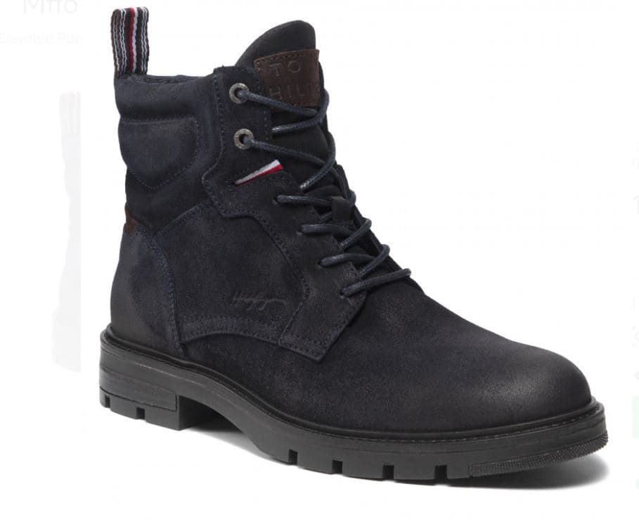 Μπότες Tommy Hilfiger μαύρες / μπλε σκούρο σουέντ με 60% έκπτωση στο epapoutsia.gr