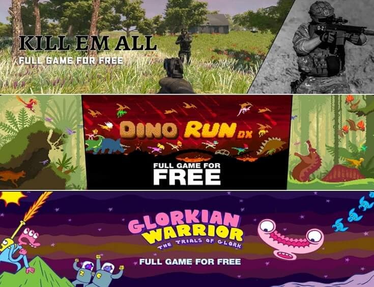 Δωρεάν 3 παιχνίδια για PC τα: Kill 'Em All, Dino Run DX και Glorkian Warrior: The Trials Of Glork από Indiegala