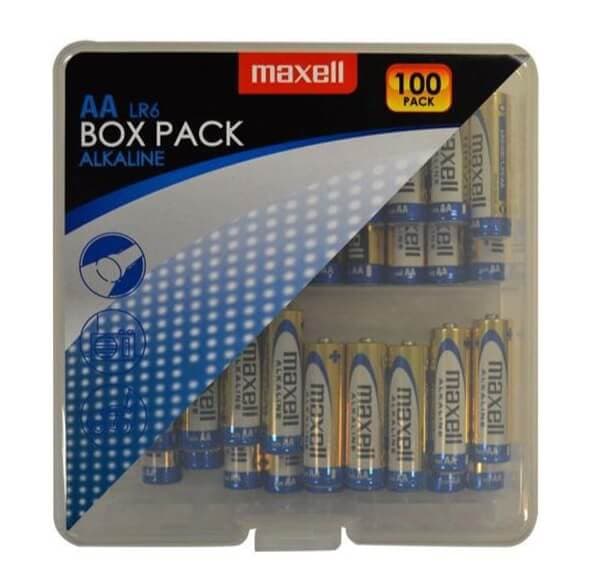 Αλκαλικές Μπαταρίες Maxell AA 100-pack με 16.50€ στο e-shop.gr
