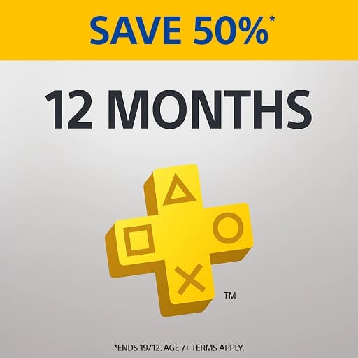 PlayStation Plus: 12 Month Membership - 50%  (μόνο για όσους δεν έχουν ενεργή συνδρομή)
