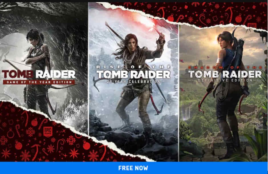 Ένα δωρεάν παιχνίδι κάθε μέρα στις 18:00 στο Epic Games Store.  ** 30/12: Shadow of the Tomb Raider DE, Rise of the Tomb Raider 20 Year Celebration and Tomb Raider GOTY (2013)**