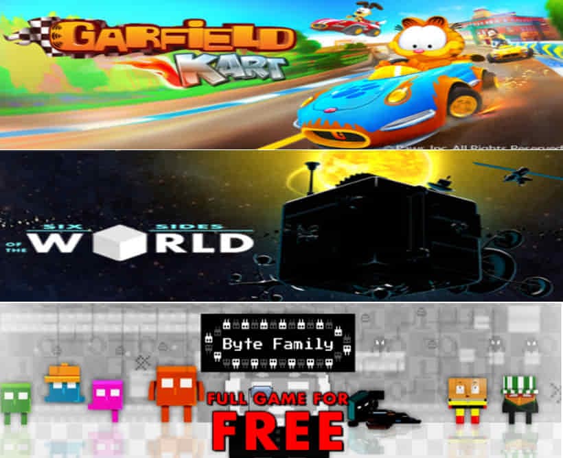 Δωρεάν 3 παιχνίδια για PC τα: Six Sides of the World, Garfield Kart και Byte Family, από Indiegala