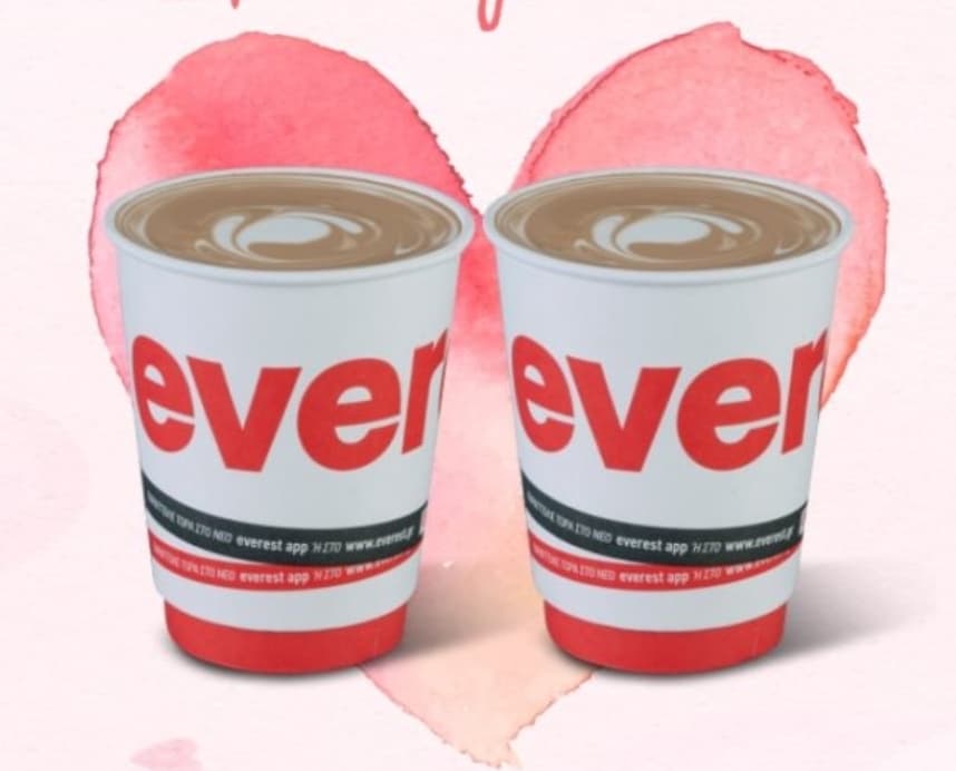 1+1 δώρο για παραγγελία καφέ από τα everest