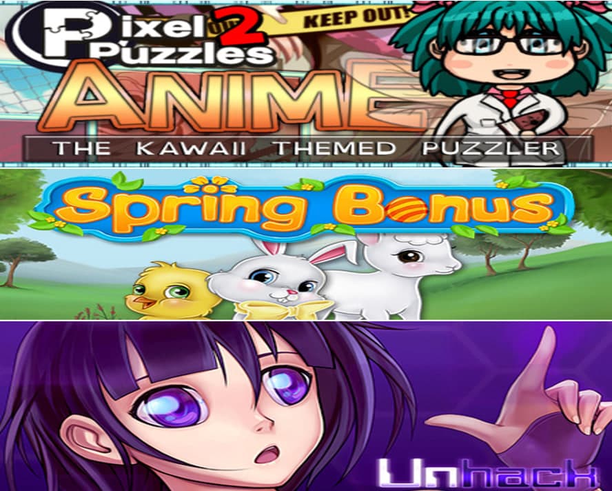 Δωρεάν 3 παιχνίδια για PC τα: Unhack, Spring Bonus και Pixel Puzzles 2: Anime, από Indiegala