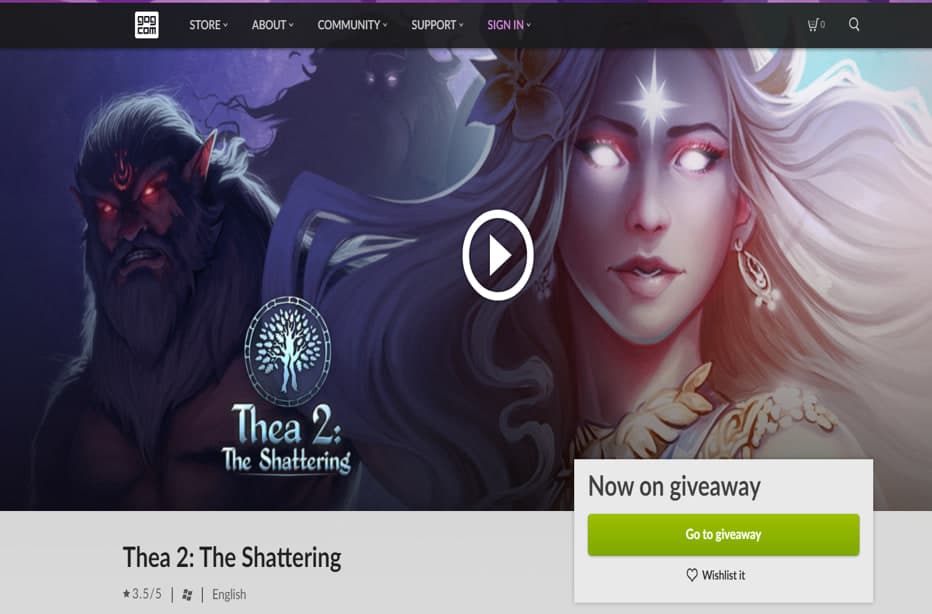Δωρεάν το Thea 2: The Shattering για PC, από GOG