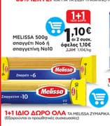 Melissa ζυμαρικά 1+1